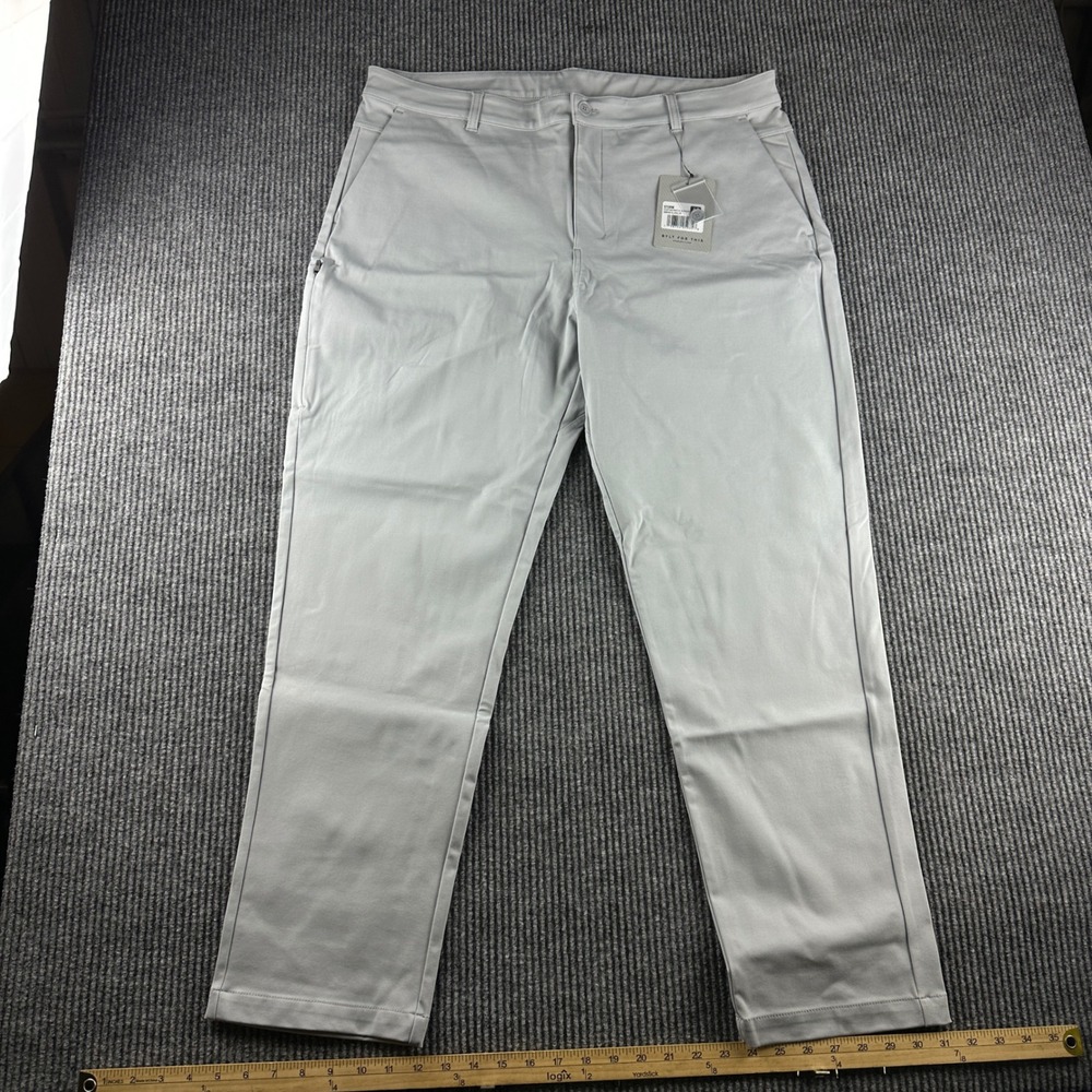 BYLT Everyday Pant 2.0 Straight Storm Grey Mens 40x30 MBP0213 Stretch Chino